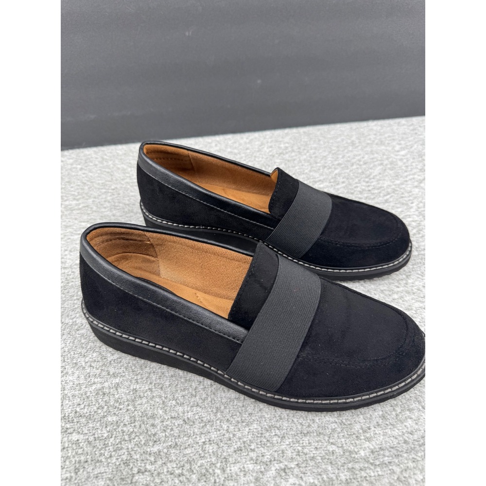 Eurosoft by Sofft Lanette Loafers 8M Black Slip On Comfort Flats ES0051801